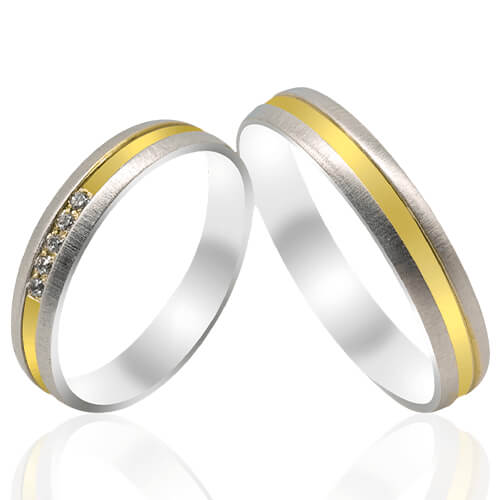 Two-Tone Wedding Bands - 51813